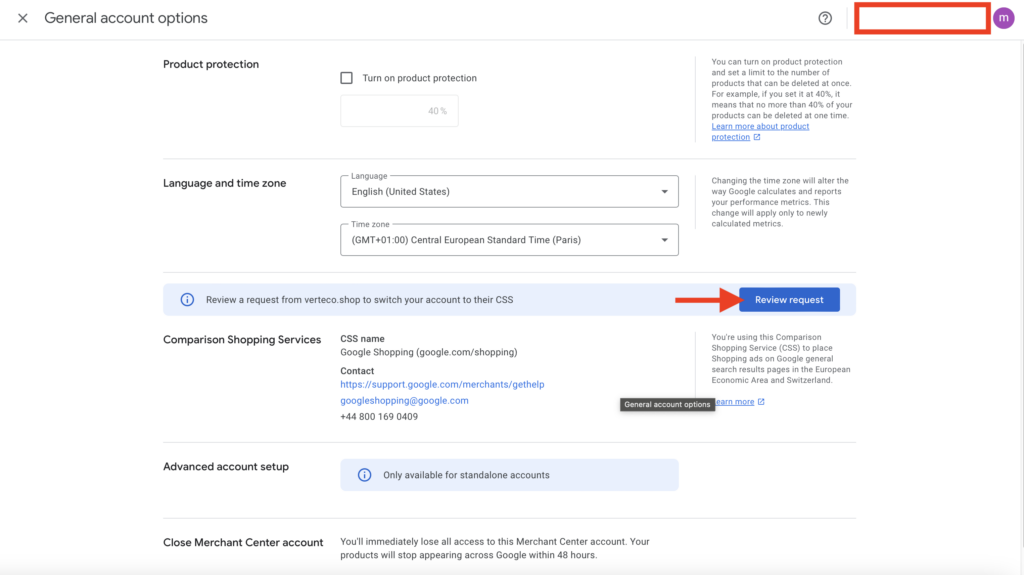 Commutateur CSS de Google Merchant Center : où trouver l'approbation dans Google Merchant Center Next ? Système de comparaison de prix verteco.shop - - 3